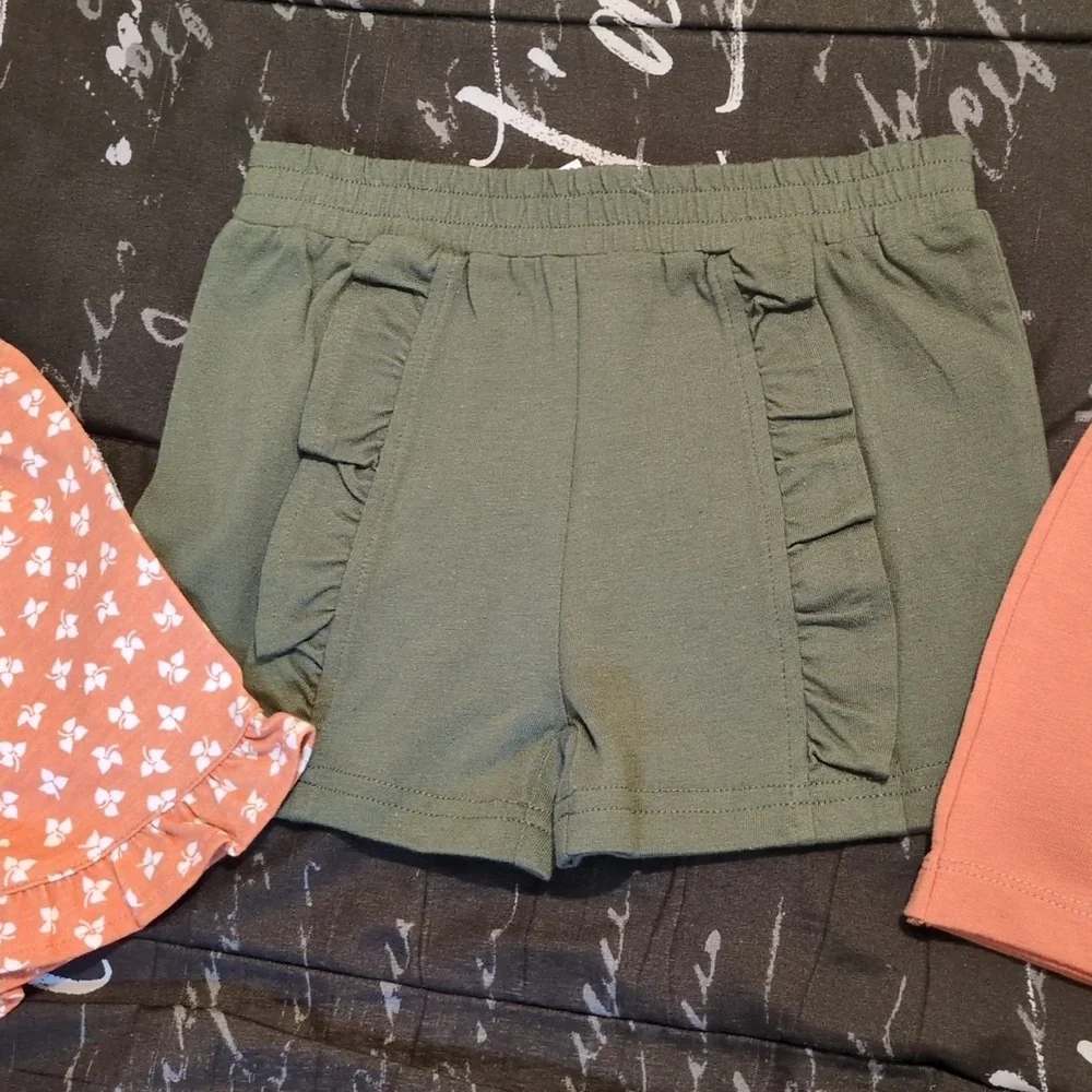 Little Lass 6 PC Tops/Shorts Multicolor/Solid 3T - Picture 3 of 9
